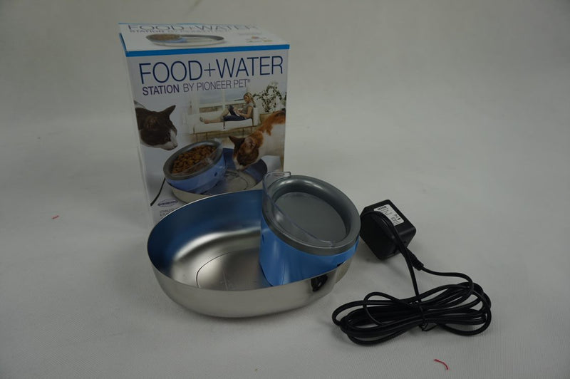 Pioneer Pet Stainless Steel and Plastic Water Food Bowl Drinking Fountain 1.18 Litres 6033