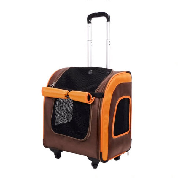 Ibiyaya Wheeled Backpack Parallel Transport Pet Trolley 01