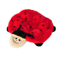 Zippy Paws Squeakie Crawler plush dog toy: Betsey the ladybug, on a white background