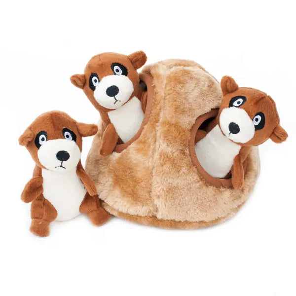 Zippy Paws Dog Toys Plush Burrow - Meerkat Den 02