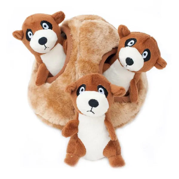 Zippy Paws Dog Toys Plush Burrow - Meerkat Den 01