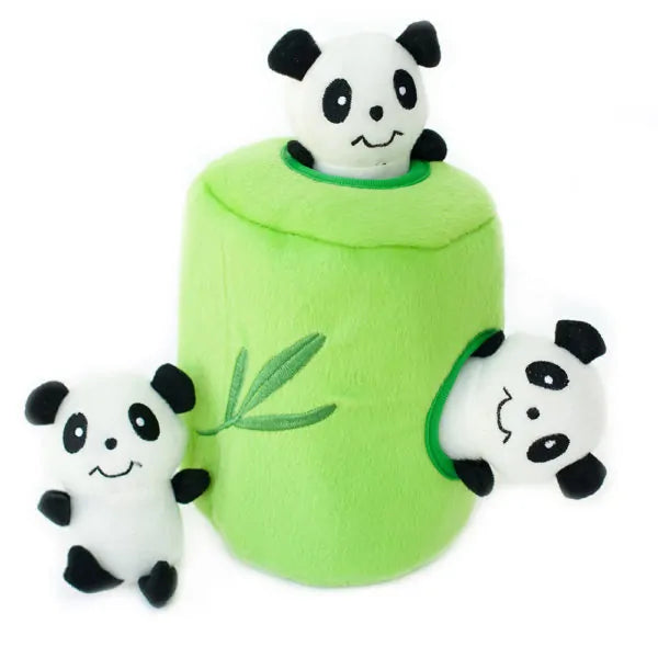 Zippy Paws Dog Toys Plush Burrow - Panda 'n Bamboo 01