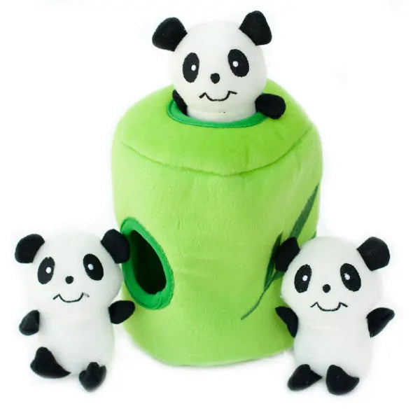 Zippy Paws Dog Toys Plush Burrow - Panda 'n Bamboo 02