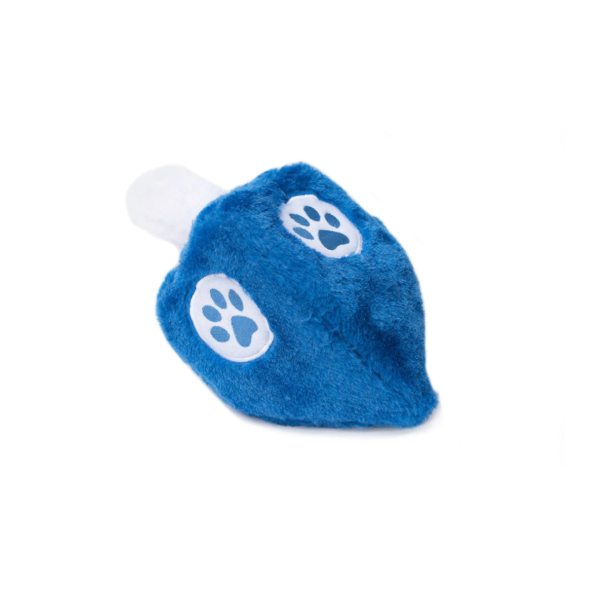 The plush dreidel from the Zippy Paws Burrow Hanukkah dog toy, shown on its own