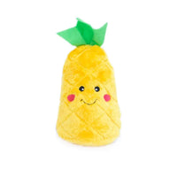 Zippy Paws NomNomz plush dog toy shaped as a pineapple, on a white background